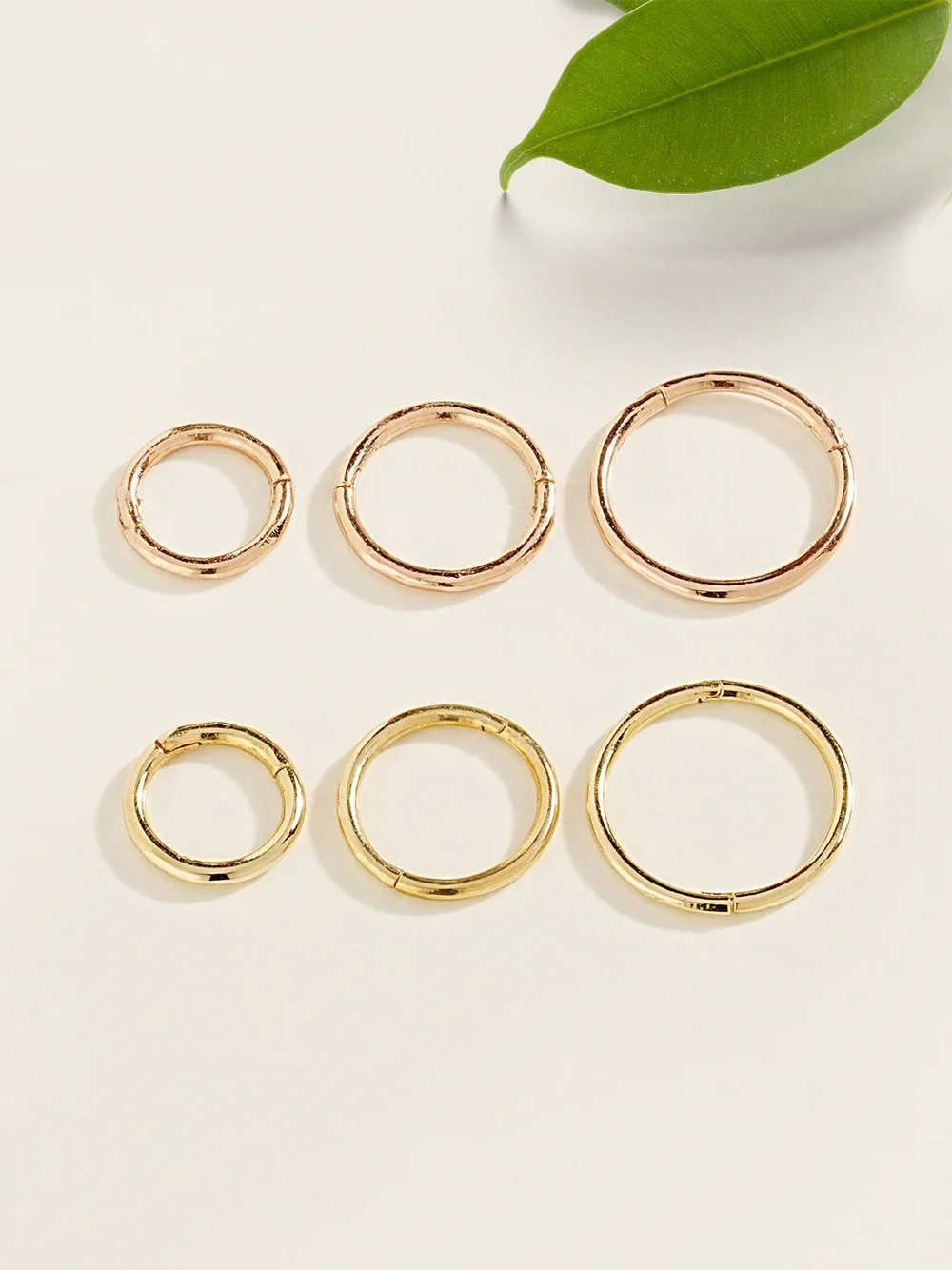 14K Gold Seamless Segment Clicker Cartilage Helix Hoop Earring 18G16G - Image 5