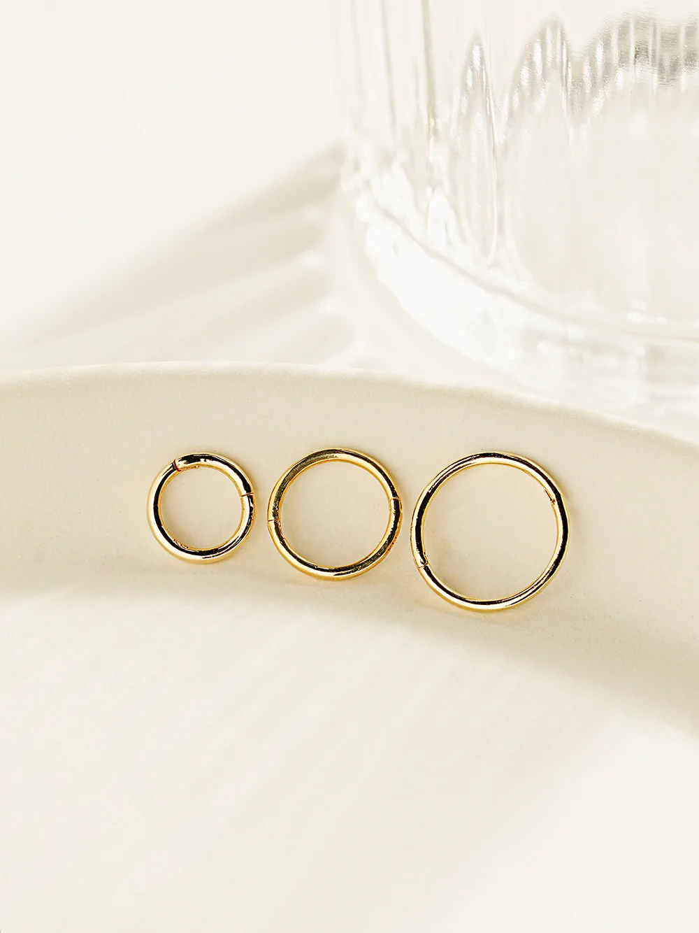 14K Gold Seamless Segment Clicker Cartilage Helix Hoop Earring 18G16G - Image 9