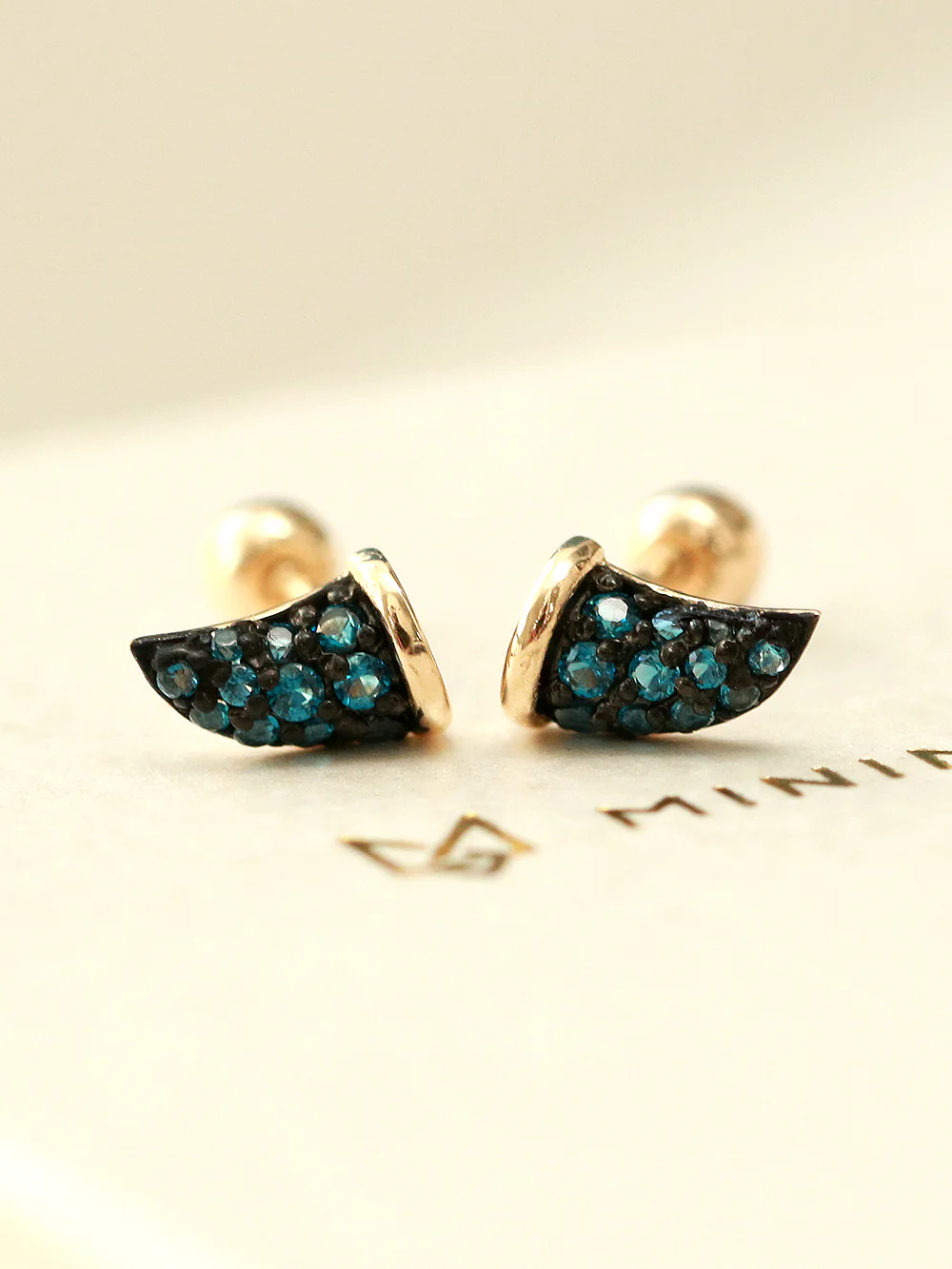 14K Gold Shark Tooth Cartilage Earring 20G18G - Image 9