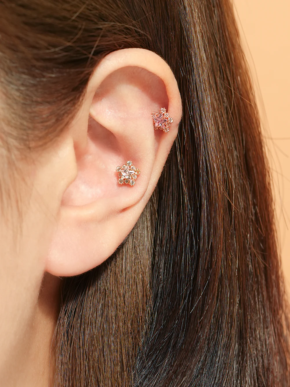 14K Gold Shooting Star Cartilage Earring 20G18G16G - Image 12