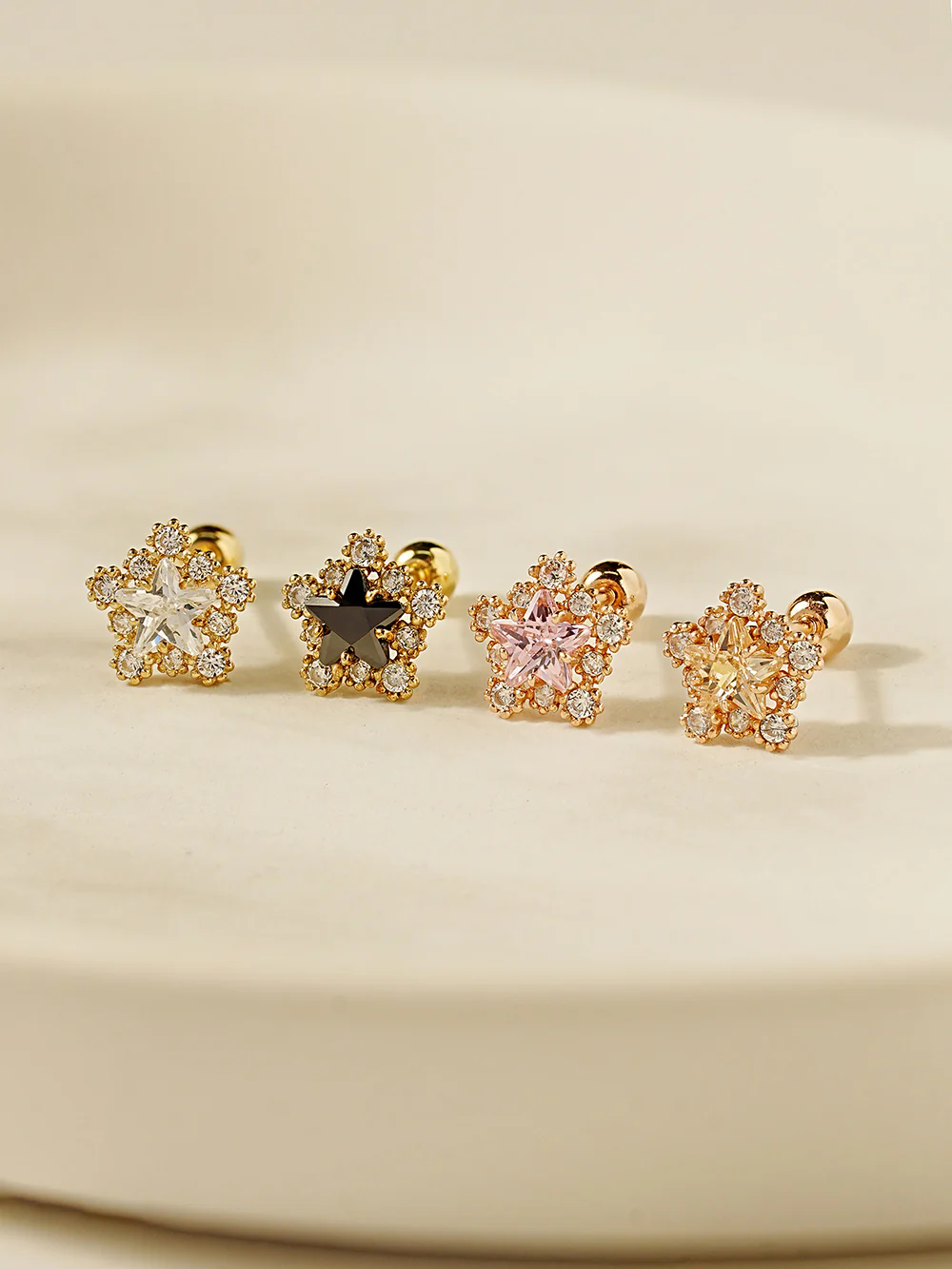 14K Gold Shooting Star Cartilage Earring 20G18G16G - Image 13