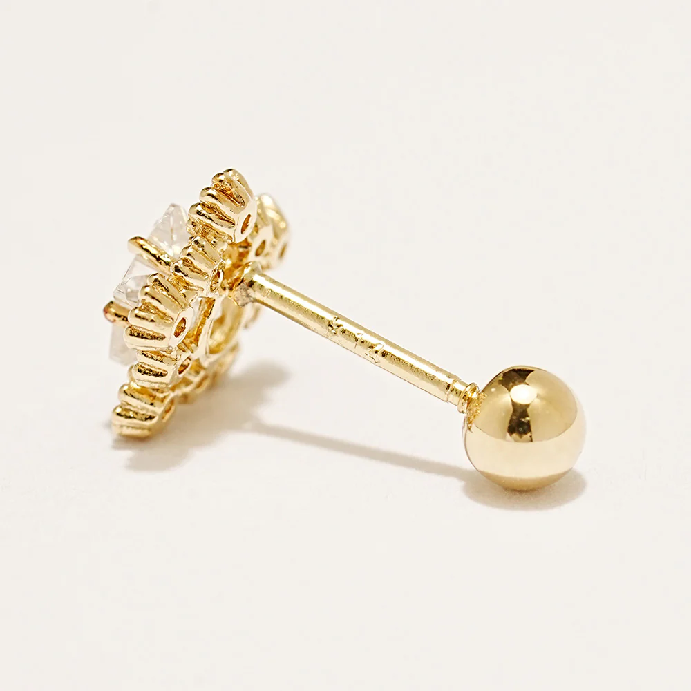 14K Gold Shooting Star Cartilage Earring 20G18G16G - Image 20