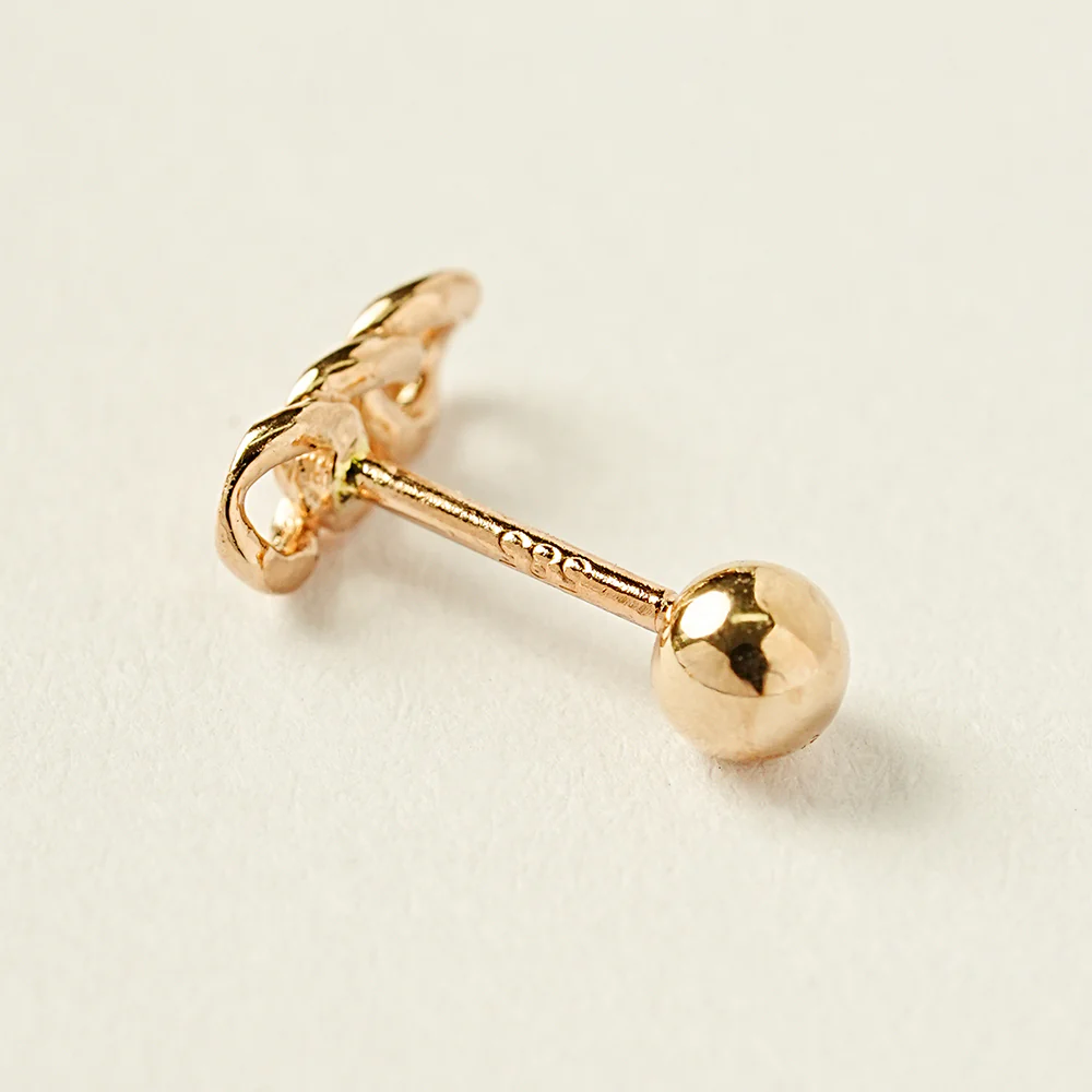 14K Gold Simple Chain Cartilage Earring 20G - Image 16