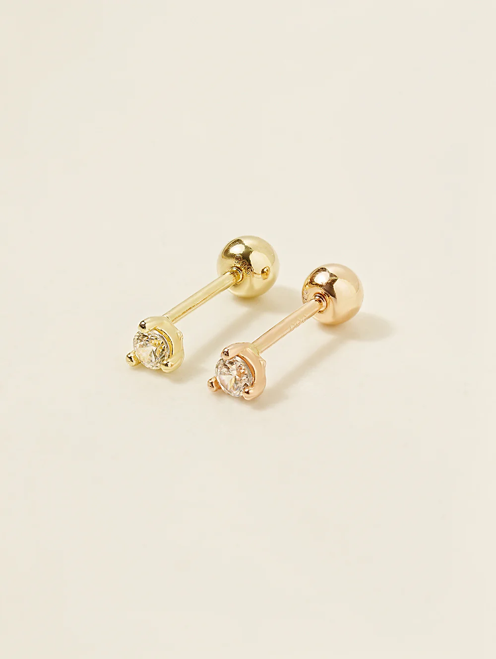 14K Gold Simple Point Cubic Cartilage Earring 20G - Image 4