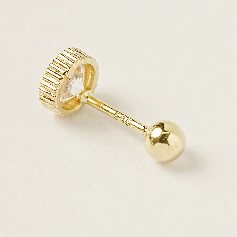 14K Gold Simple Round Earring 20G18G16G - Image 11