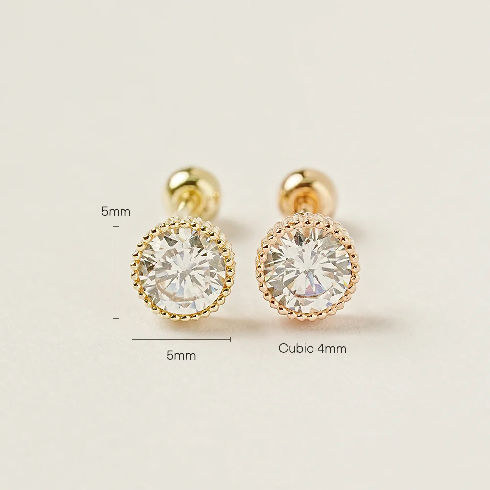 14K Gold Simple Round Earring 20G18G16G - Image 12
