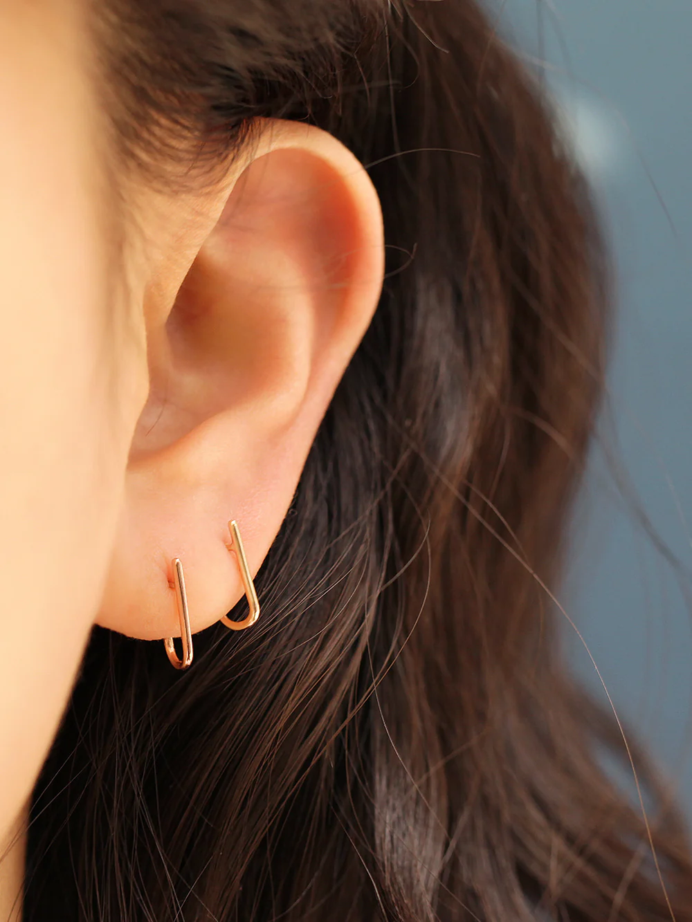 14K Gold Simple Stick Ear Cuff Earring 20G18G16G - Image 6