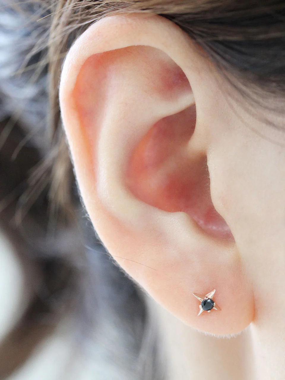 14K Gold Stud Cartilage Earring 18G16G - Image 8
