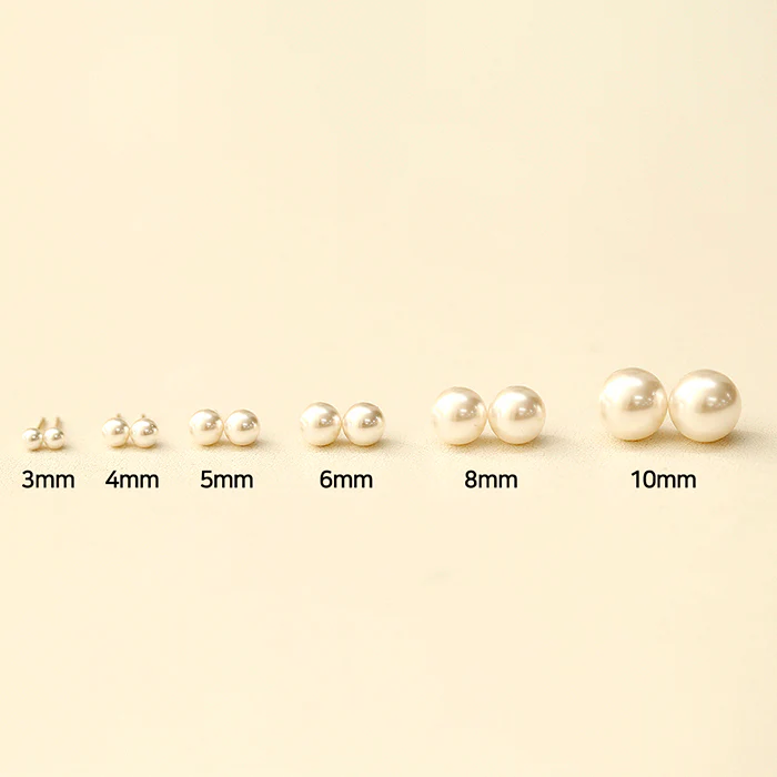 14K Gold Swarovski Pearl Stud Earring - Image 9
