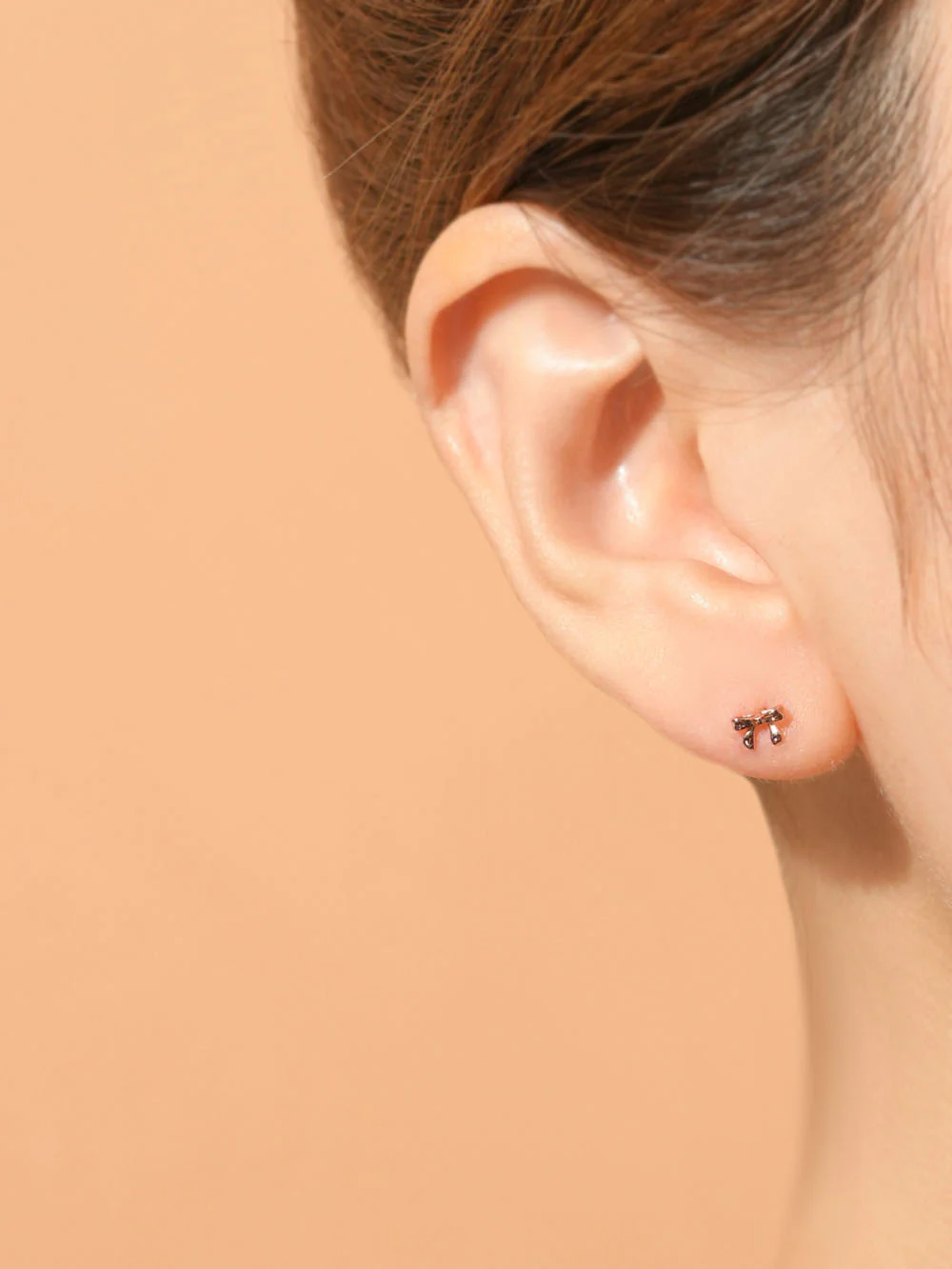 14K Gold Sweet Ribbon Cartilage Earring 20G18G16G - Image 2