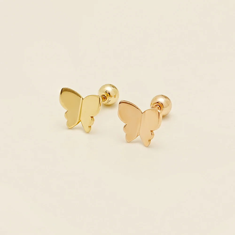 14K Gold Sweety Butterfly Cartilage Earring 20G18G16G - Image 11