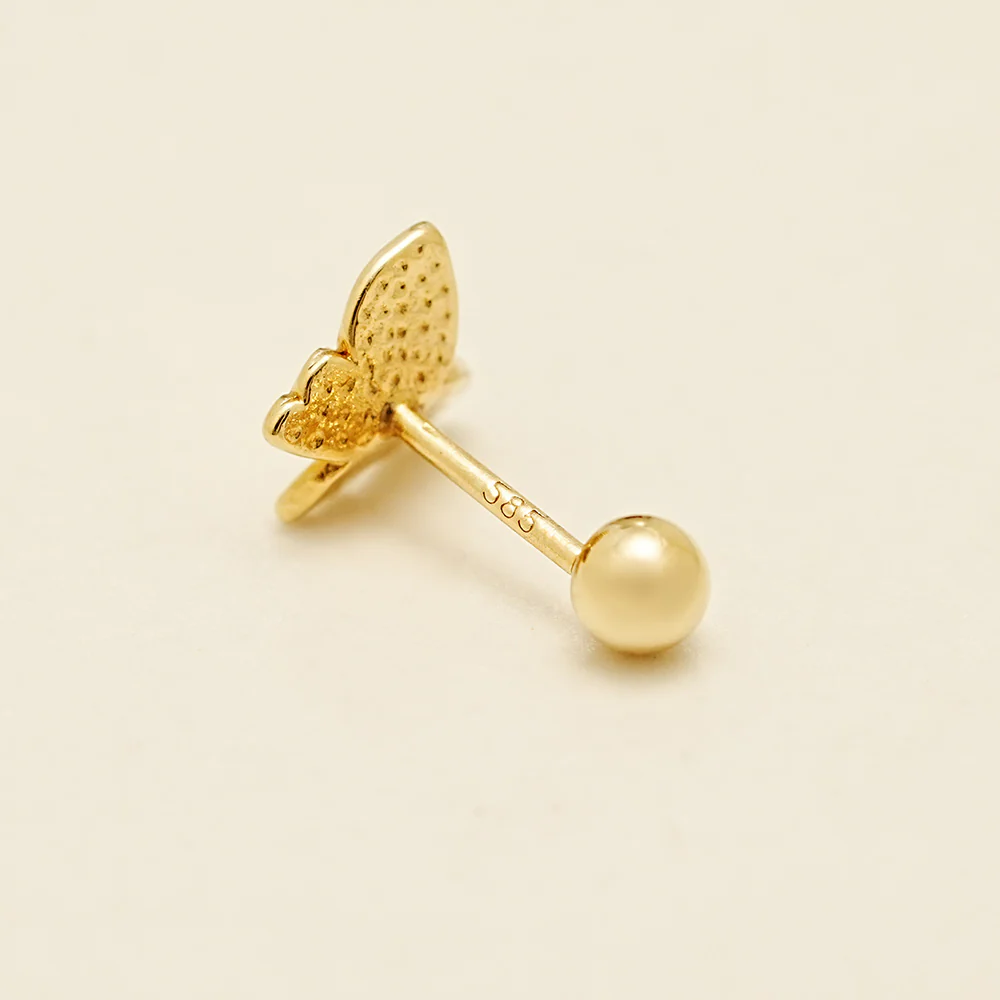 14K Gold Sweety Butterfly Cartilage Earring 20G18G16G - Image 12