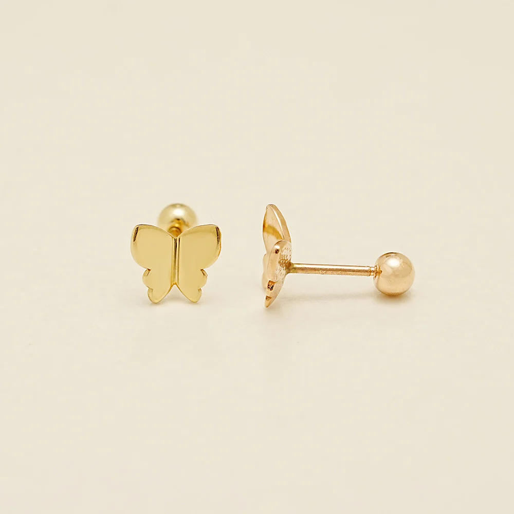 14K Gold Sweety Butterfly Cartilage Earring 20G18G16G - Image 13