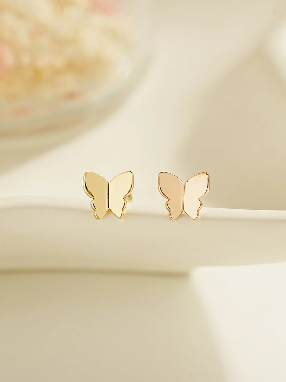 14K Gold Sweety Butterfly Cartilage Earring 20G18G16G - Image 3