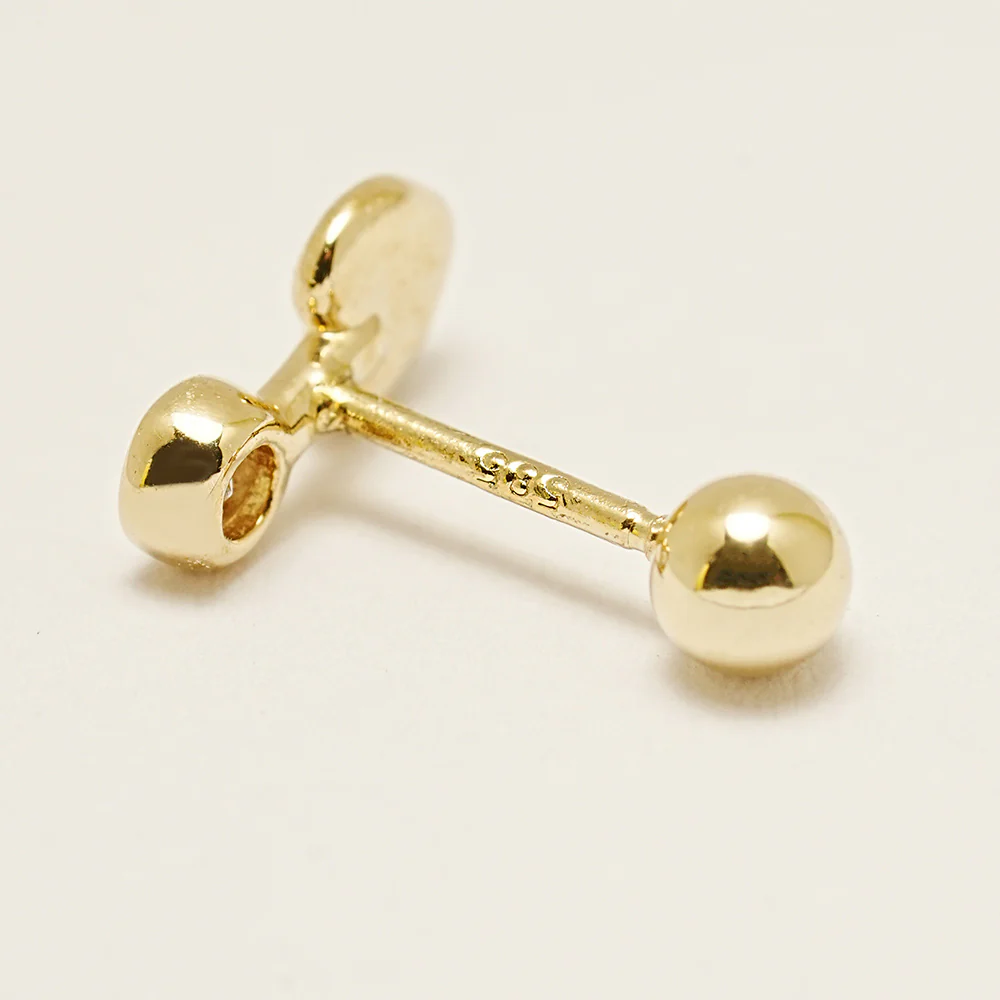 14K Gold Symbol Star, Cresent, Heart and Clover Cartilage Earring 20G18G16G - Image 12