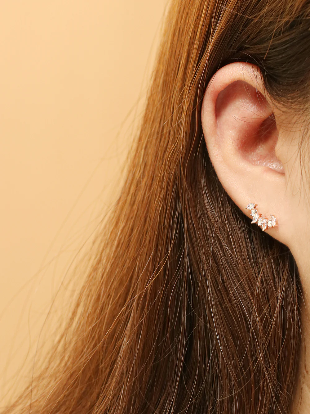 14K Gold Tiara Rose-cut Cubic Cartilage Earring 20G18G16G - Image 12