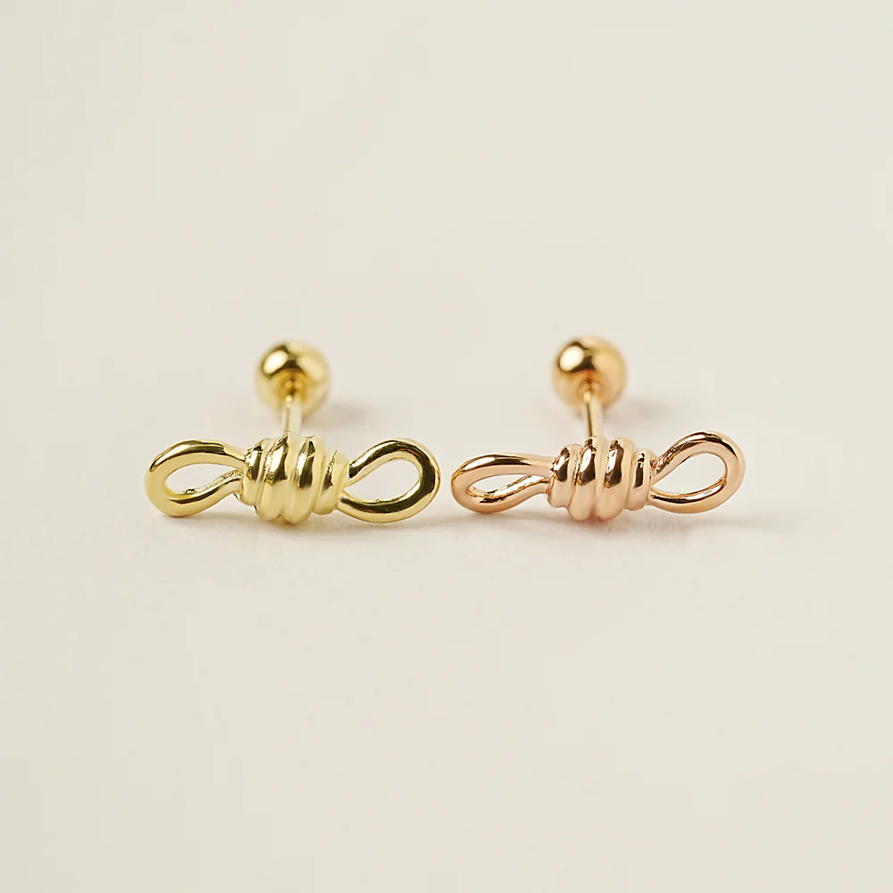 14K Gold Tight Rope Cartilage Earring 20G - Image 6