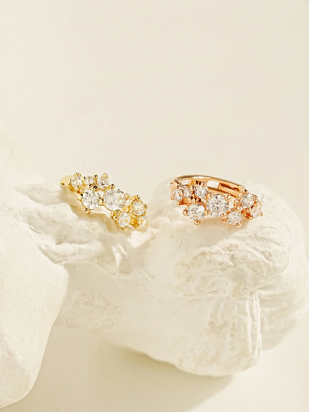 14K Gold Twinkle CZ Hoop Cartilage Earring - Image 7