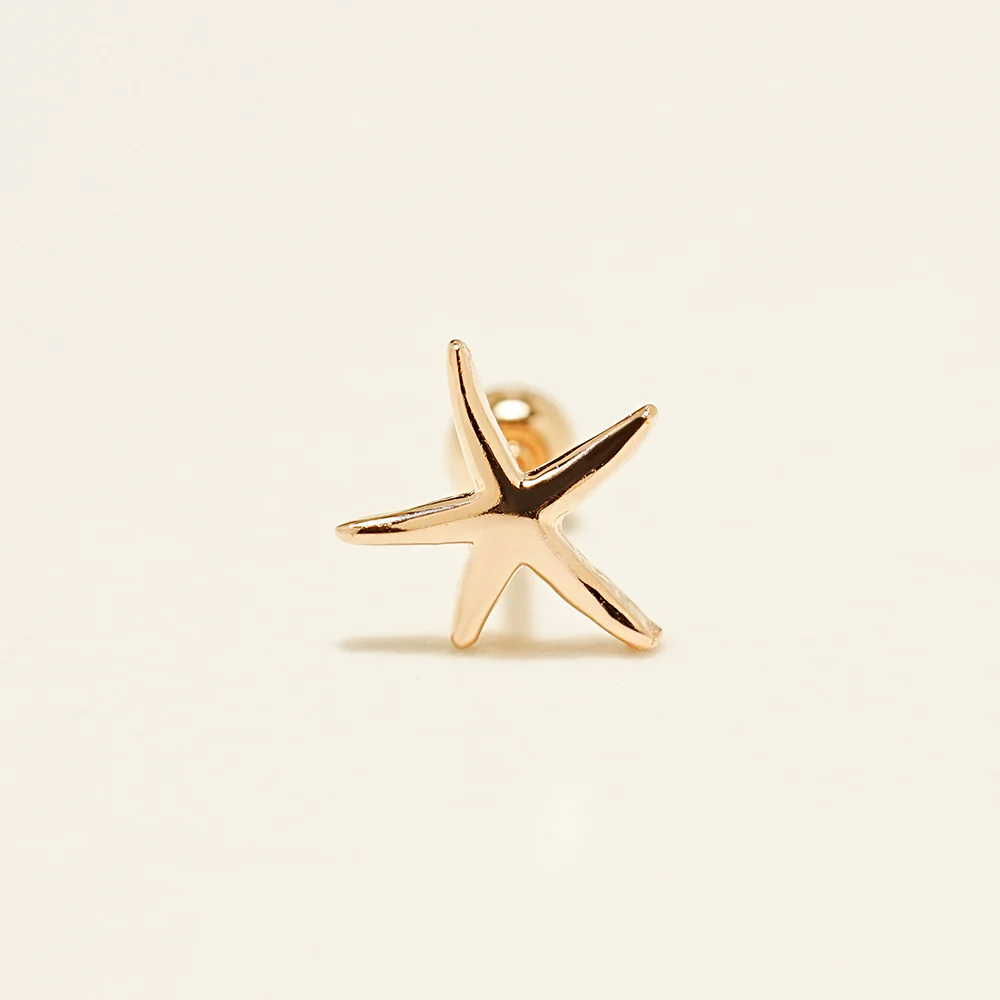 14K Gold Twinkle Stars Cartilage Earrings 20G18G16G - Image 13
