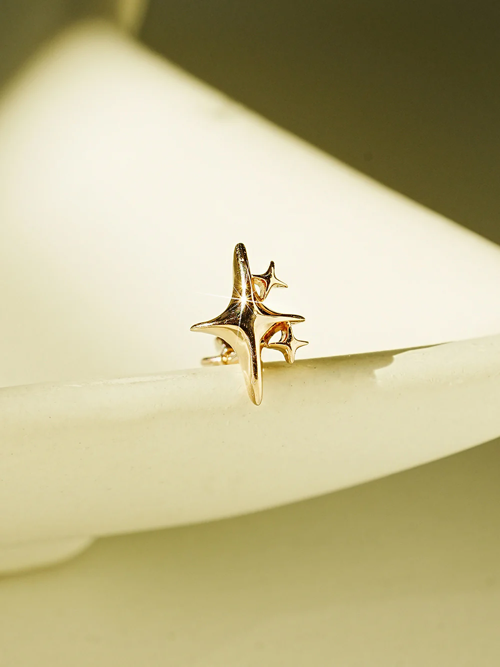 14K Gold Twinkle Universe Star Cartilage Earring 18G16G - Image 7