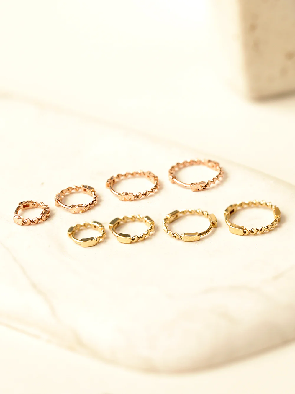 14K Gold Twist Conch Hoop Earring - Image 10