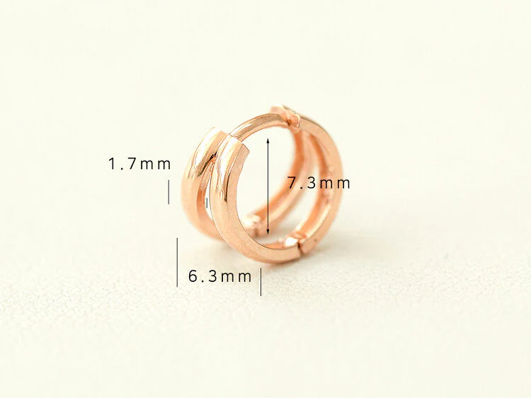 14K Gold Two Line Hoop Earring - Image 8