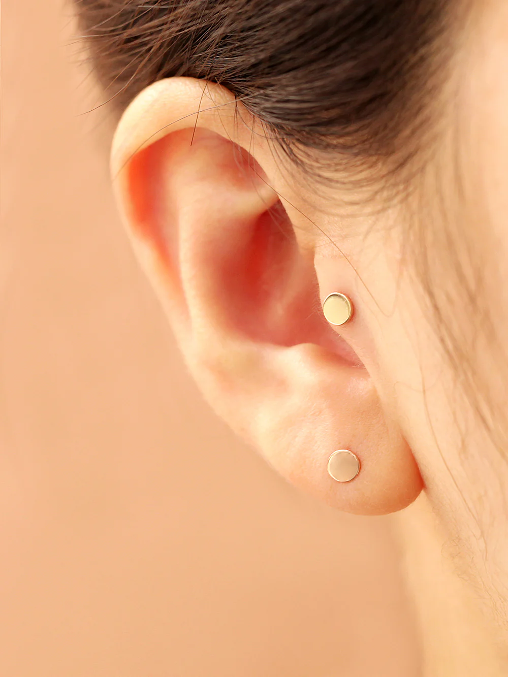 14K Gold Two Way Ball Labret Earring 20G - Image 8