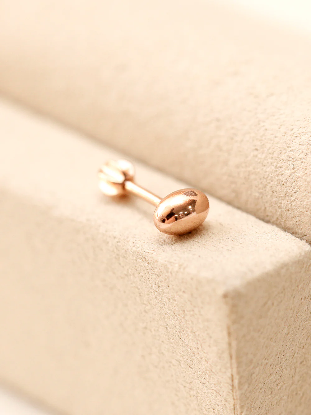 14K Gold Volume Egg Ball Cartilage Earring 18G16G - Image 3