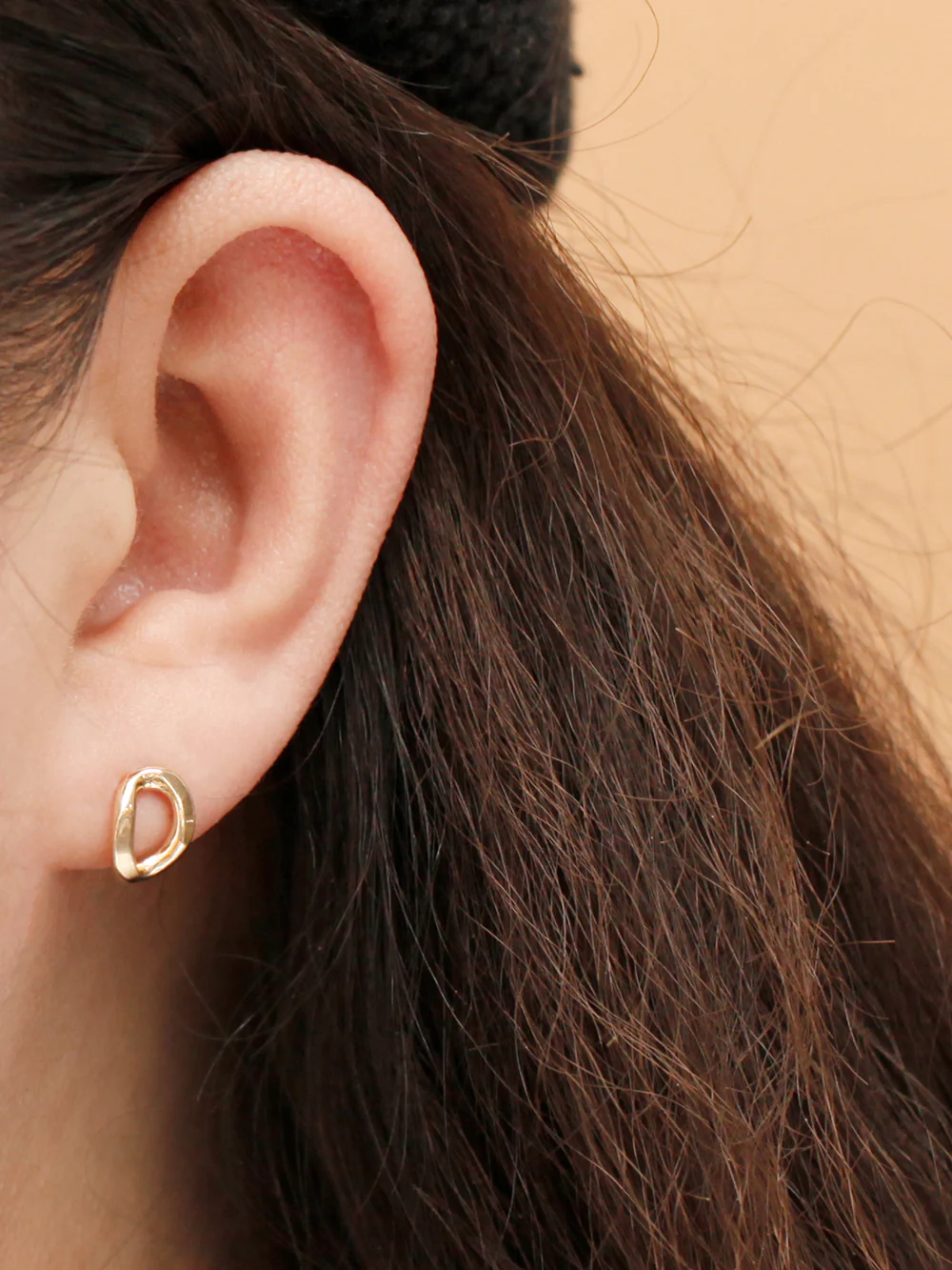 14K Gold Voluminous Chain Cartilage Earring 18G16G - Image 6
