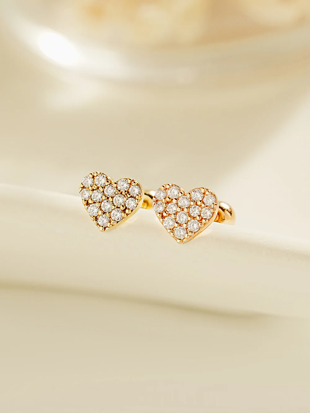 14K Gold Winter Cubic Heart Cartilage Earring 20G18G16G - Image 10