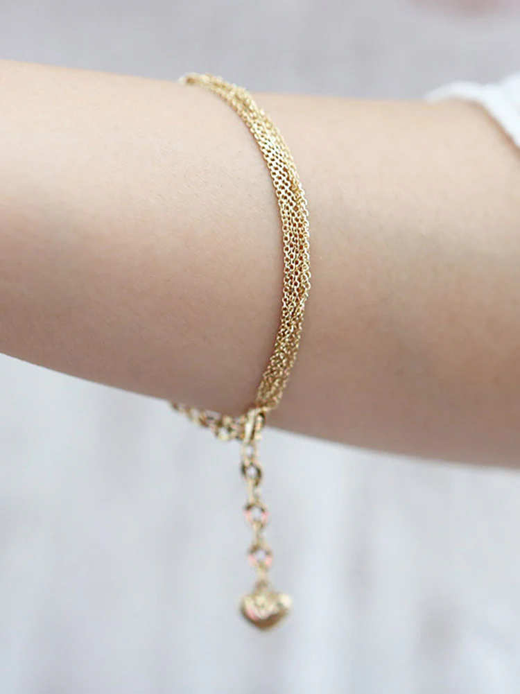 14K Gold Half Chain Bracelet - Image 6