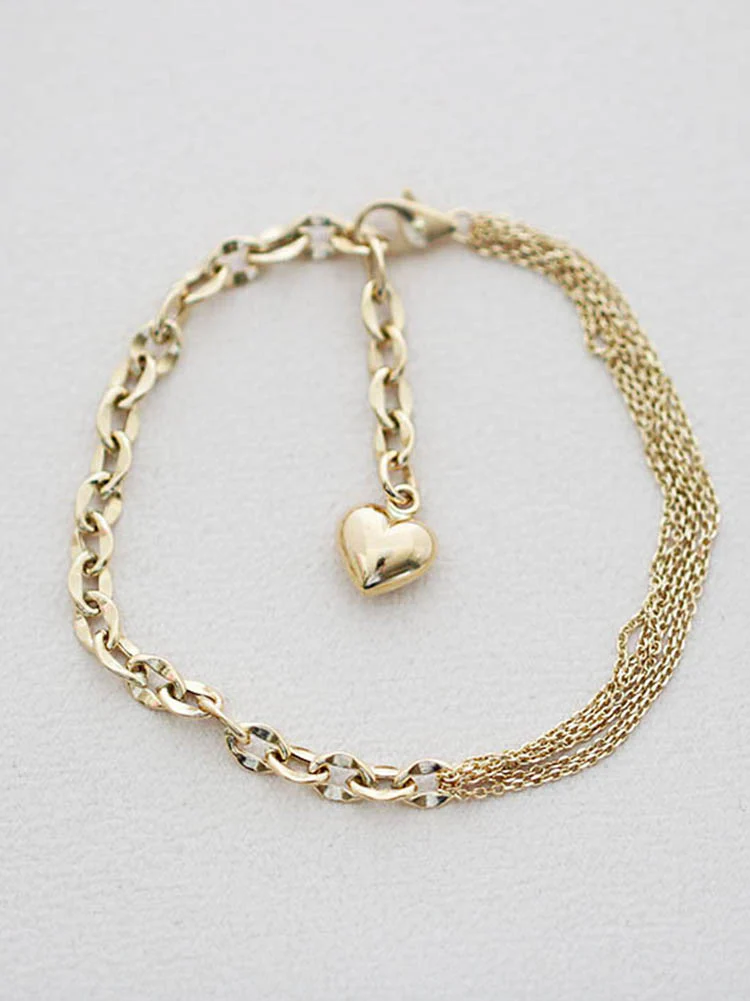 14K Gold Half Chain Bracelet - Image 7