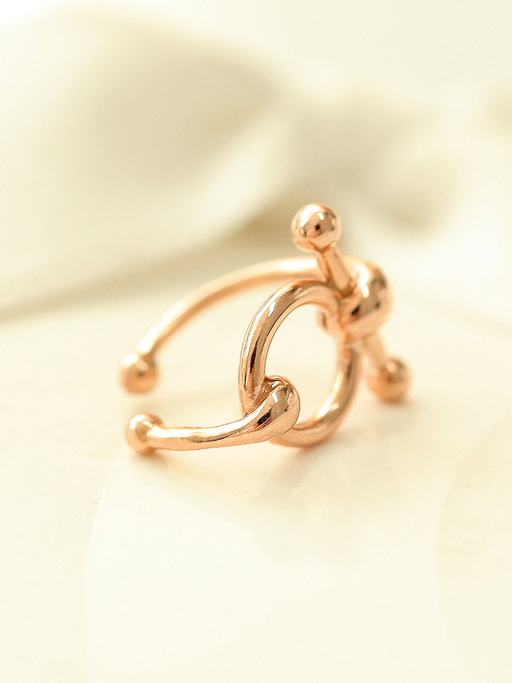 14K Gold Knot Ear Cuff - Image 4