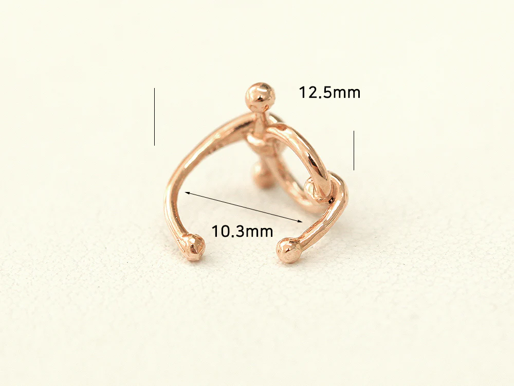 14K Gold Knot Ear Cuff - Image 9