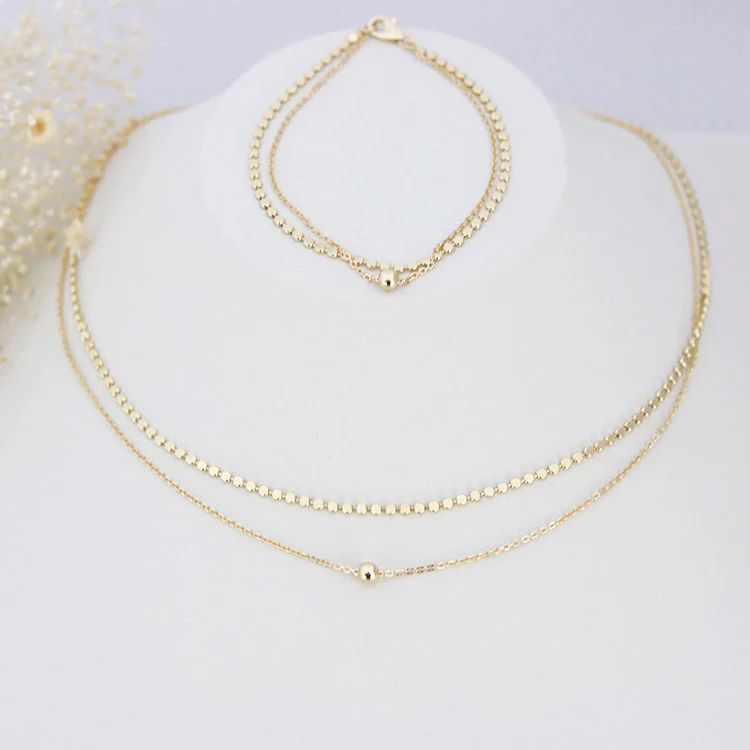 14K Gold Layered Ball Bracelet - Image 3