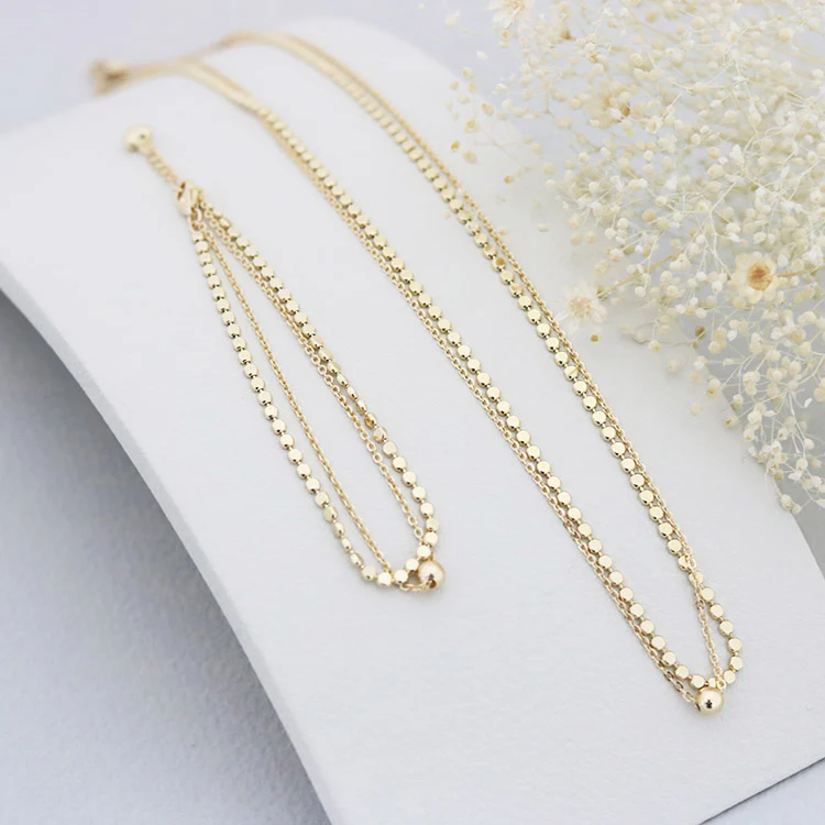 14K Gold Layered Ball Bracelet - Image 4