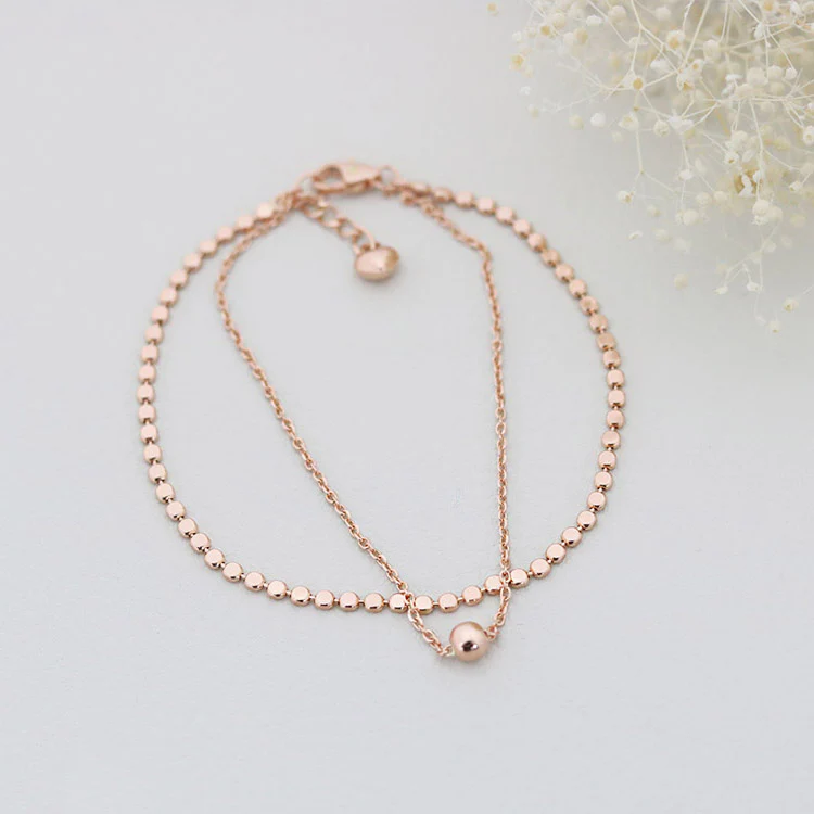 14K Gold Layered Ball Bracelet - Image 9