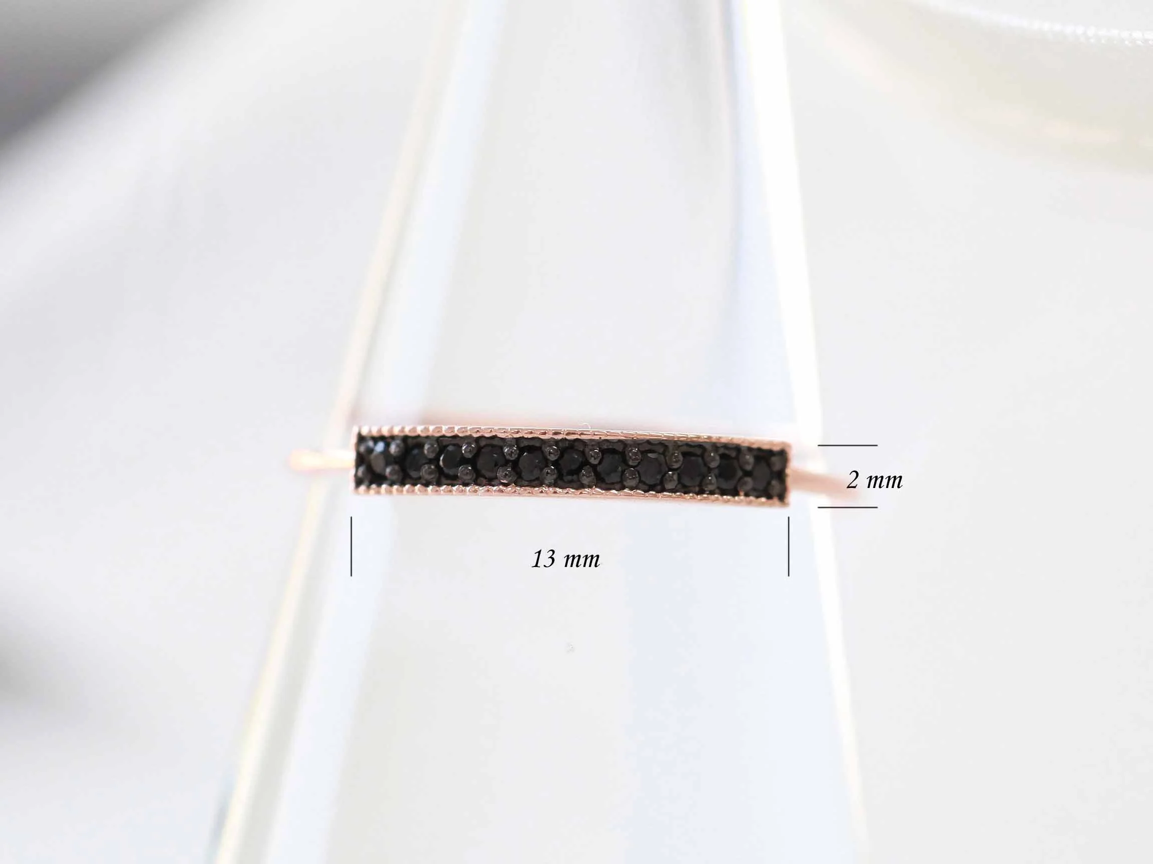 14K Gold Long Square Cubic Ring - Image 10