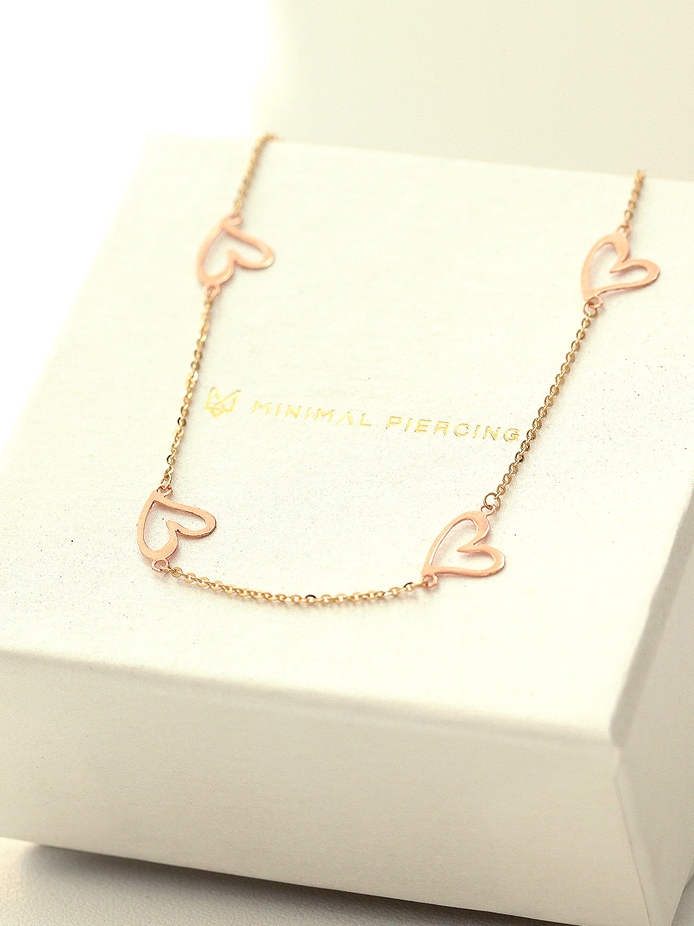 14K Gold Lovely Heart Chain Anklet Bracelet - Image 4