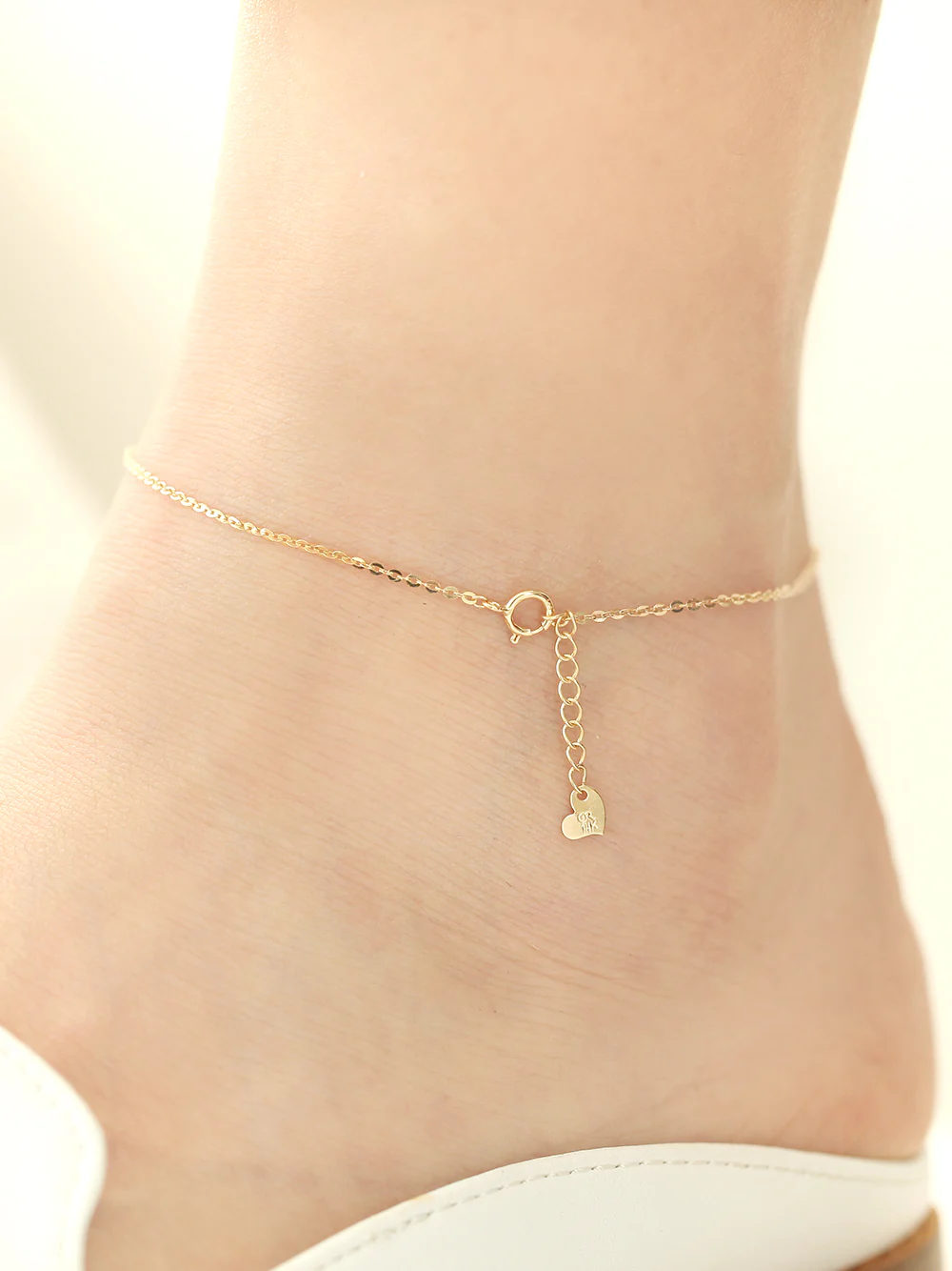 14K Gold Lucky Elephant Anklet Bracelet - Image 3
