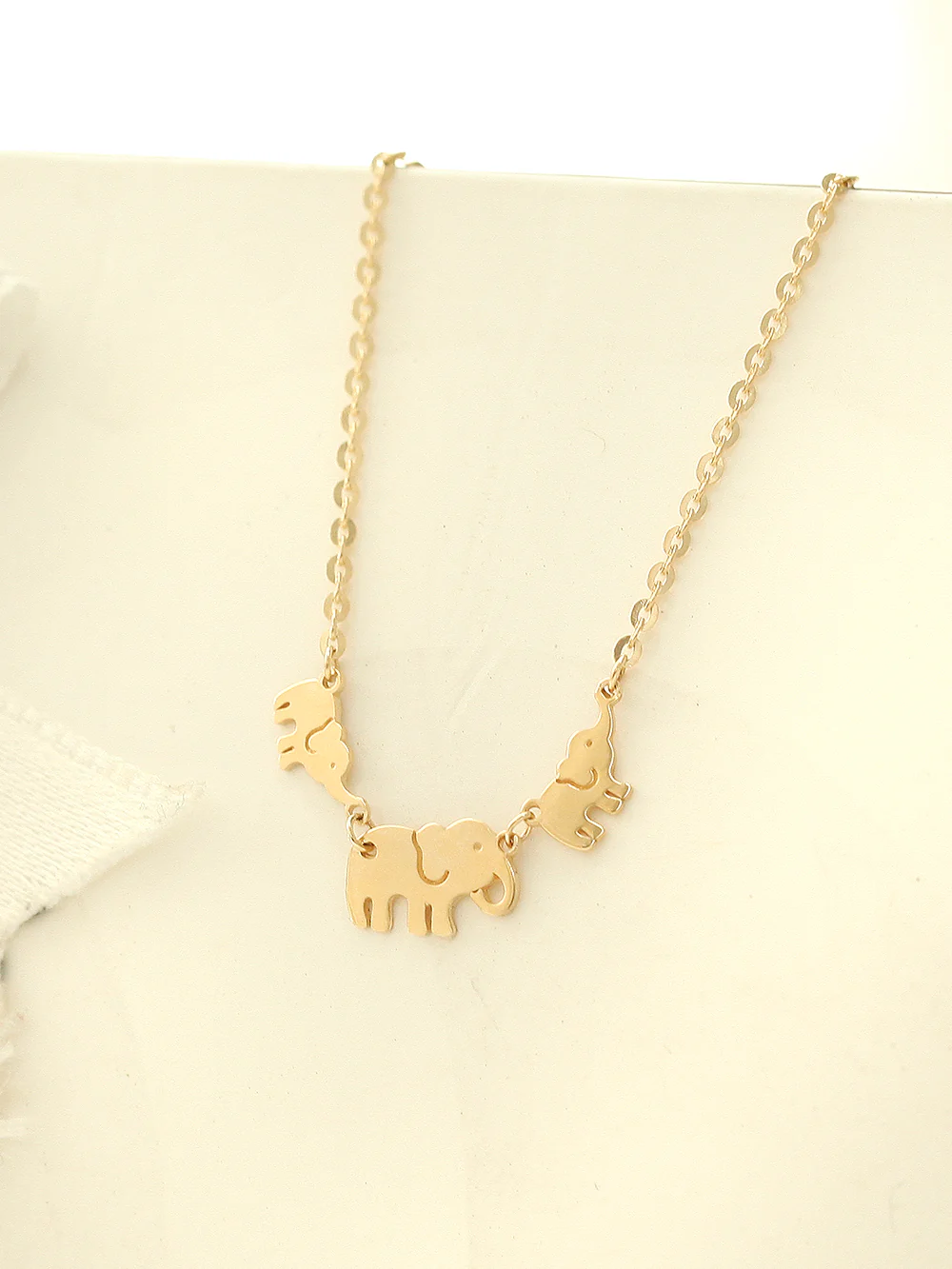 14K Gold Lucky Elephant Anklet Bracelet - Image 5