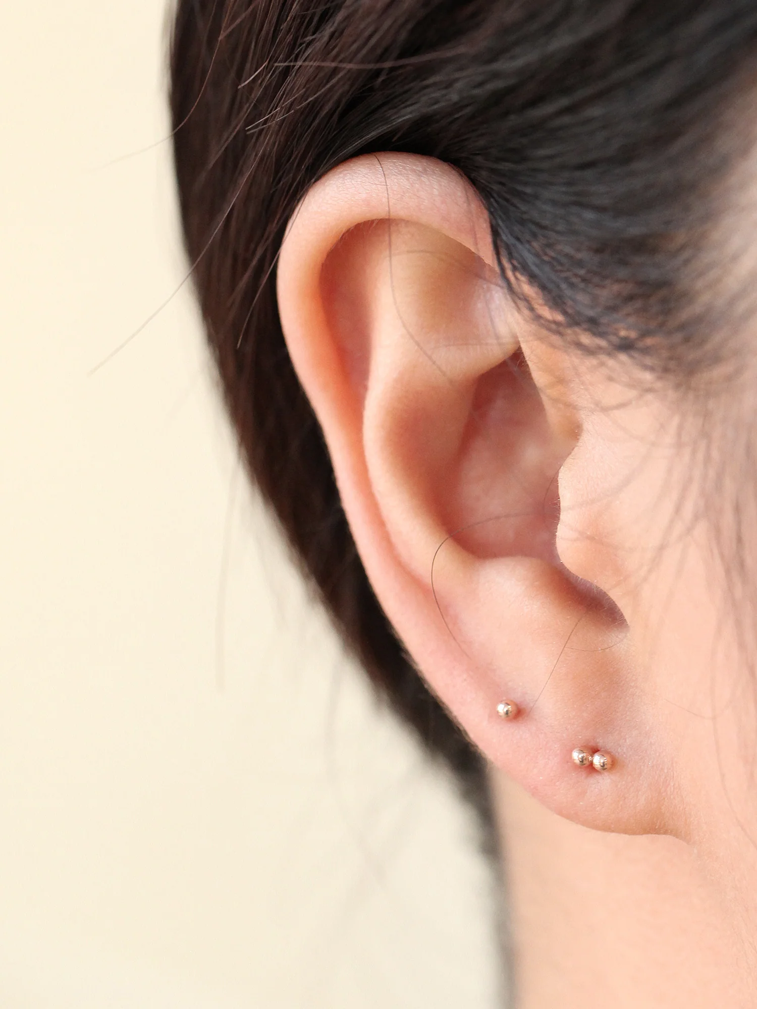 14K Gold Mini Ball Cartilage Earring 18G16G - Image 10