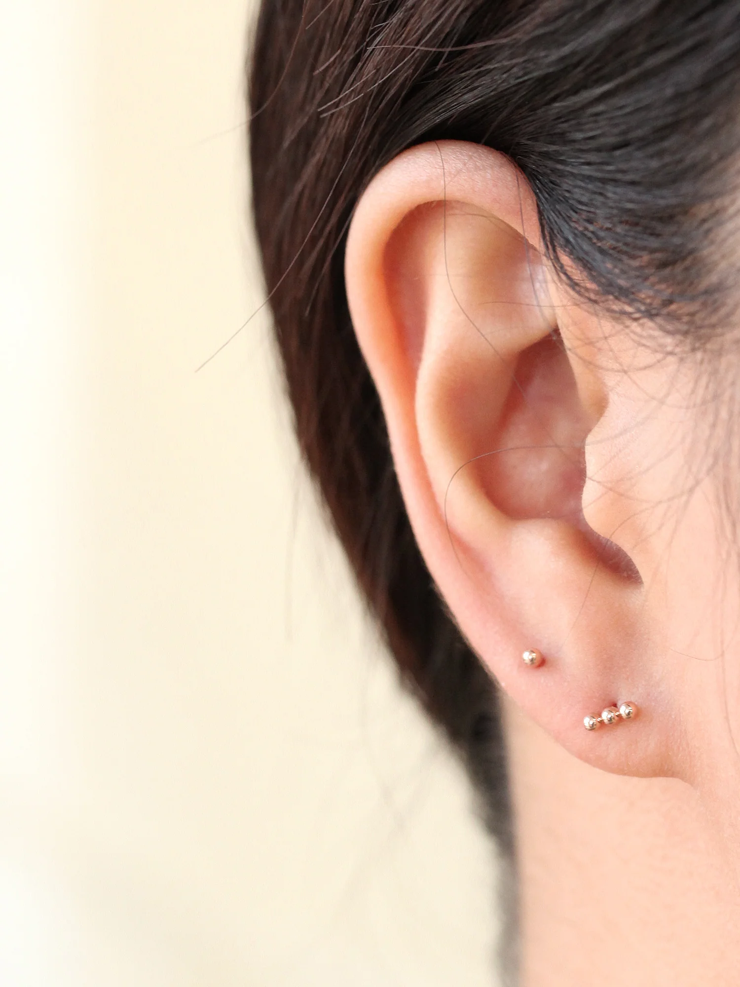 14K Gold Mini Ball Cartilage Earring 18G16G - Image 8