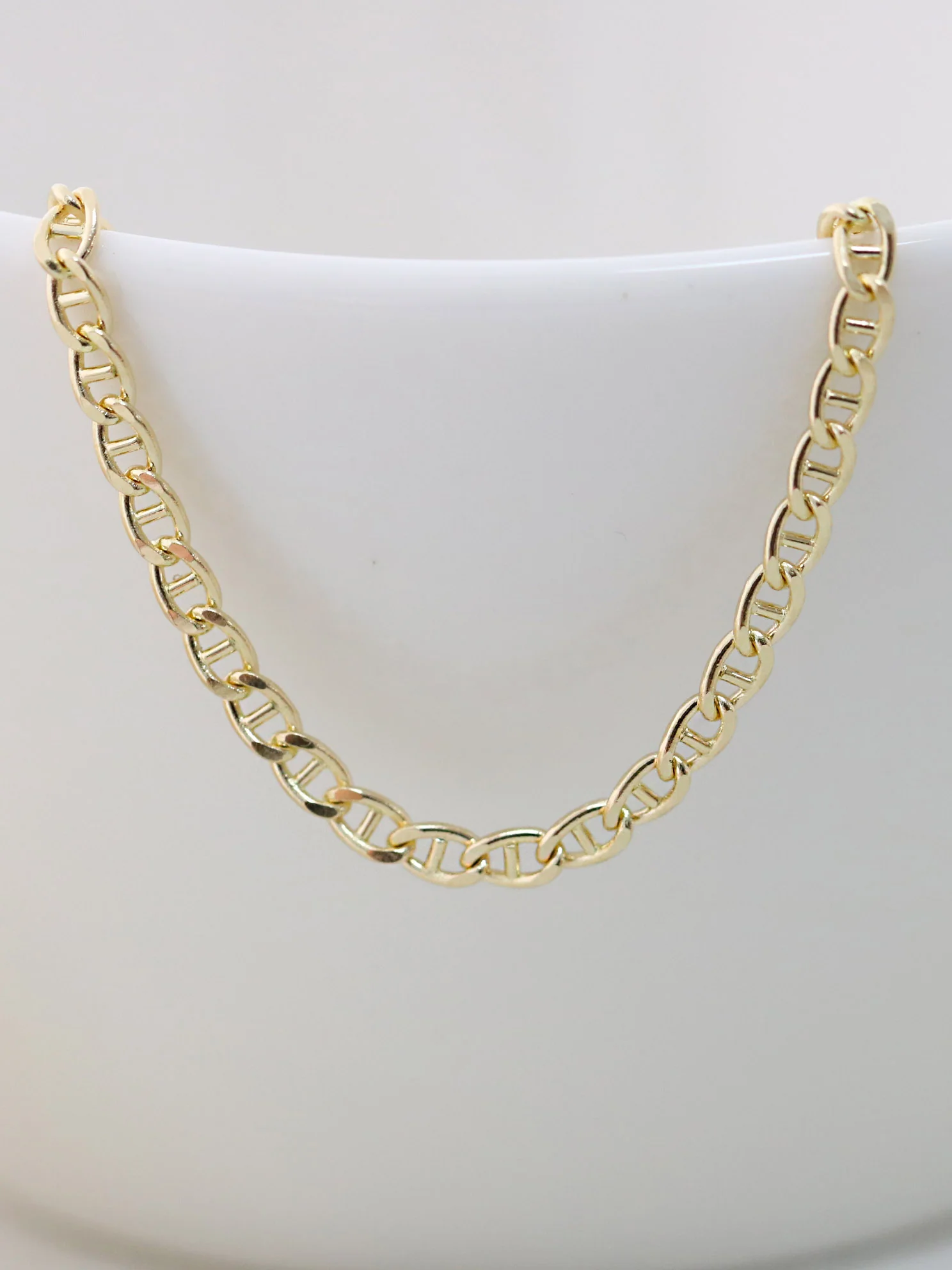 14K Gold Modern Chain Anklet bracelet - Image 5