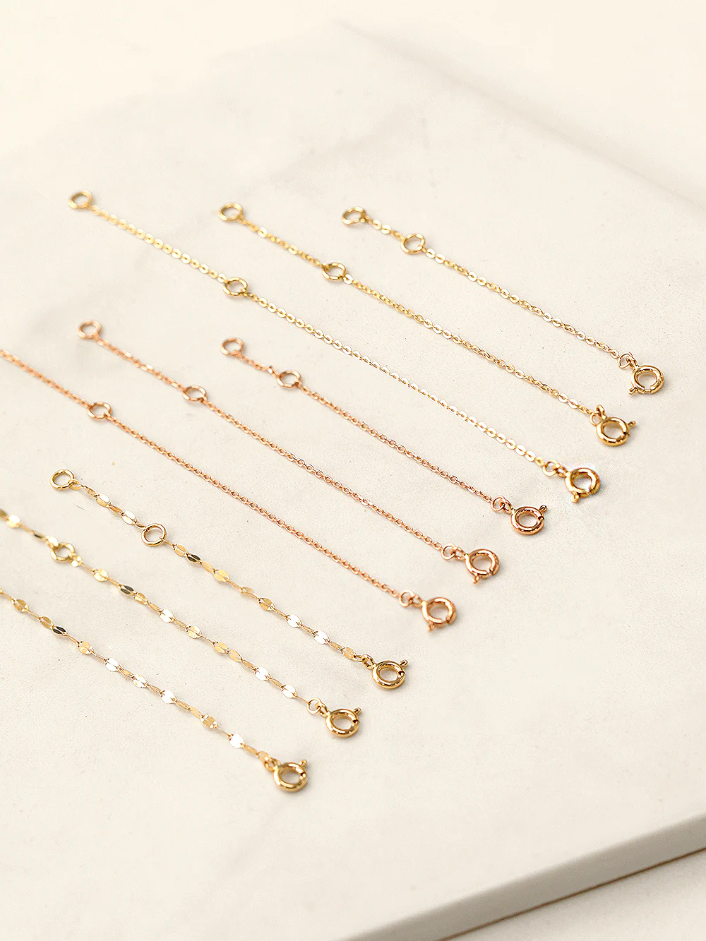 14K Necklace Bracelet Extender Chain 5mm 7mm 9mm - Image 4