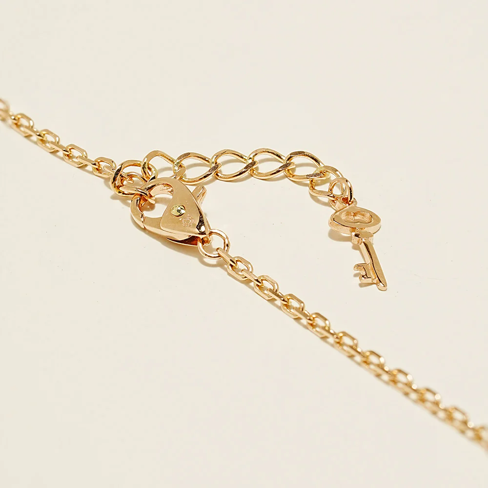 14K Point Lock Anklet Bracelet - Image 13