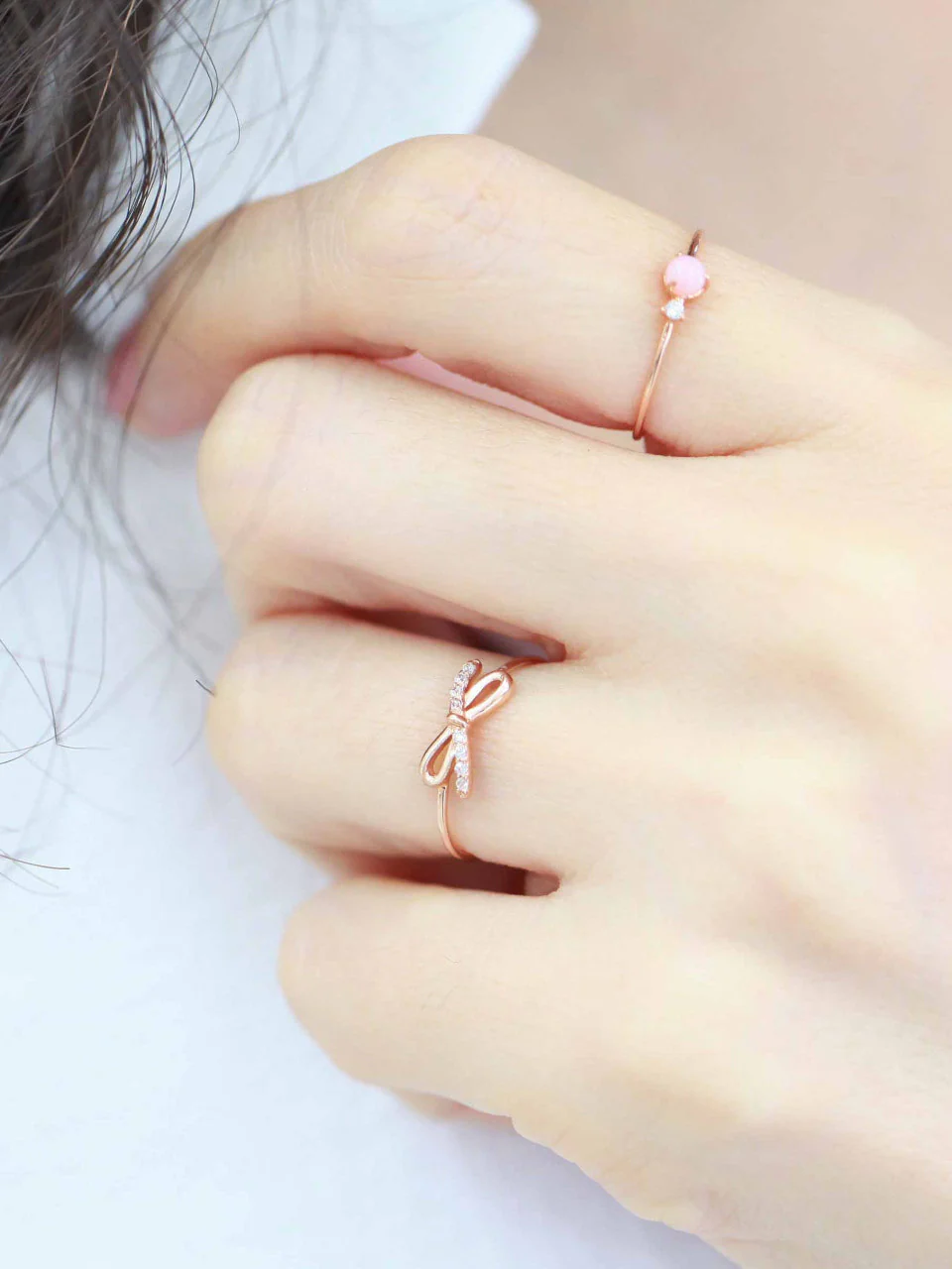 14K Gold Ribbon Cubic Ring - Image 6