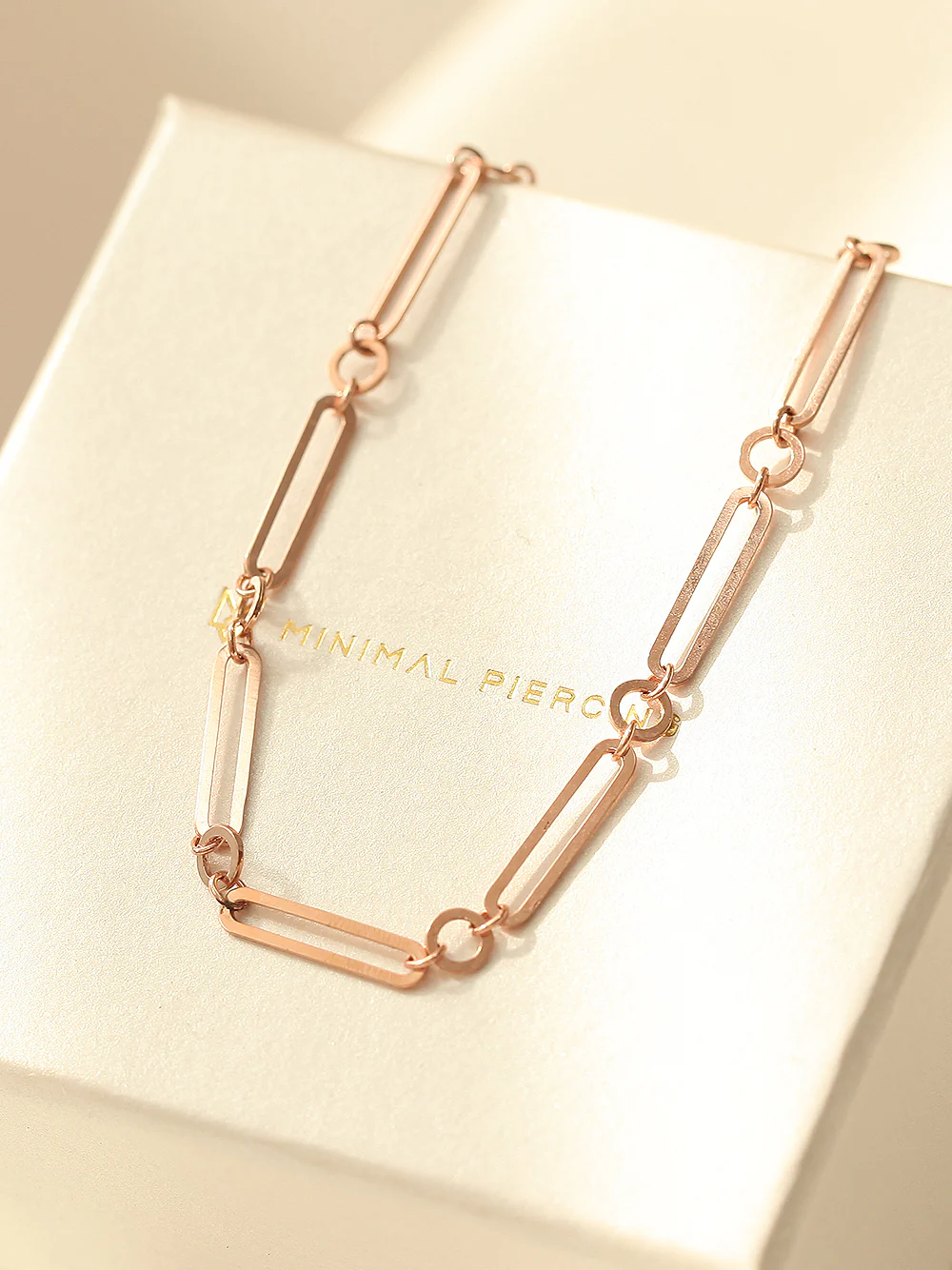 14K 18K Gold Round Square Circle Chain Bracelet - Image 4