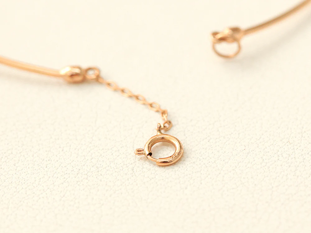 14K Gold Slim Mini Cubic Bangle - Image 12