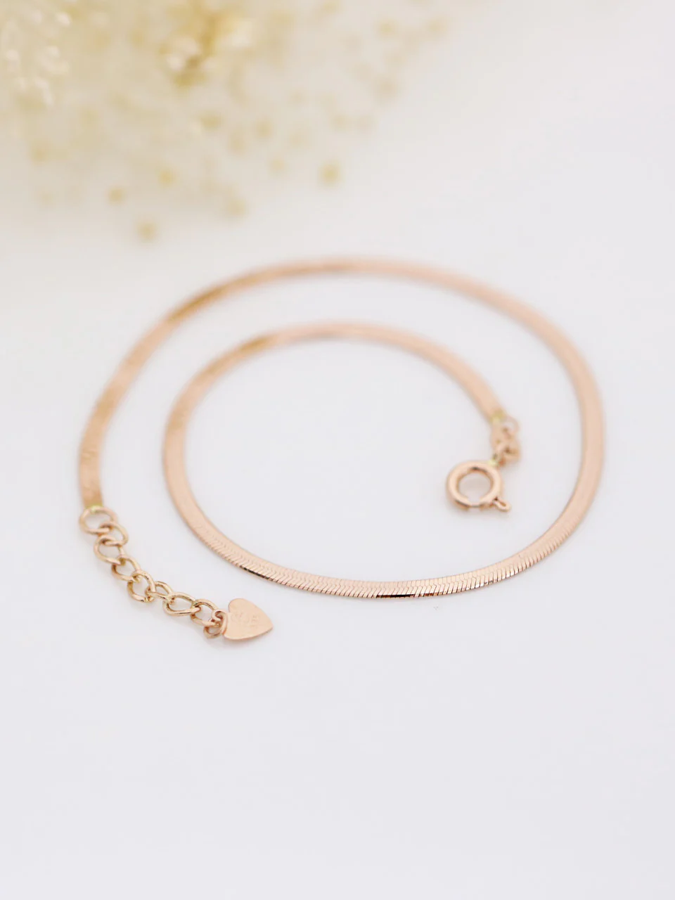 14K Gold Snake Chain Anklet Bracelet - Image 9